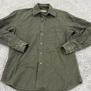 Ermenegildo Zegna Olive Green Button Down Shirt